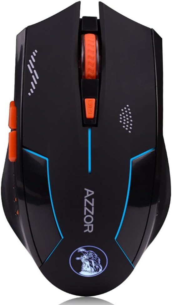 ExtraFind Wireless Computer Gaming Mouse Silent Click Rechargeable USB Optical LED Mouse for Mac/PC/Laptop (Black)
