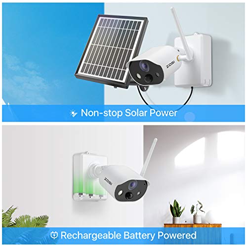 ZOSI C301 Spotlight Battery Powered Wireless Security Camera System,4CH