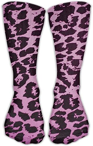 Women's Men's Classics Socks Purple Cheetah Leopard Print Athletic Stockings 30cm Long Sock One Size