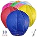 Maylai 10Pcs Chinese Lanterns Flying Paper Lanterns Chinese Wish Lanterns for Birthday Wedding Party Anniversary Assorted Colors 100% Biodegradable Environmentally Friendly!