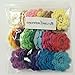 PEPPERLONELY Brand 20PC Rainbow Collection Eight Petals 2 Inch Crocheted Flower Appliques Embellishments