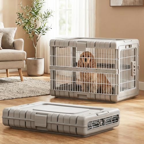 ZOMISIA Collapsible Metal Dog Crate