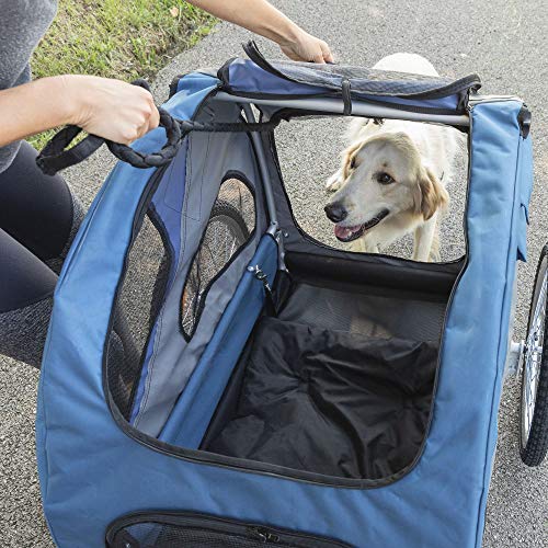 PetSafe Happy Ride Aluminum Dog Bicycle Trailer Supports up to 110