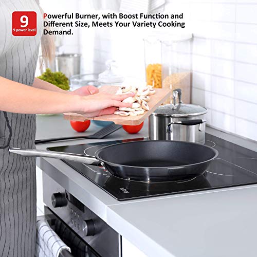 Induction Cooktop 4 Burner Electric Cooktop,6800W Builtin Induction