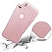 JZTECH iPhone 7 Plus Case 5.5inch,High Impact Resistant Glitter Sparkle Shining Bling Skin Cover Bumper 3 Layer TPU Soft Rubber Shockproof Durable Shell +Tempered Glass Screen Protector Rose Gold