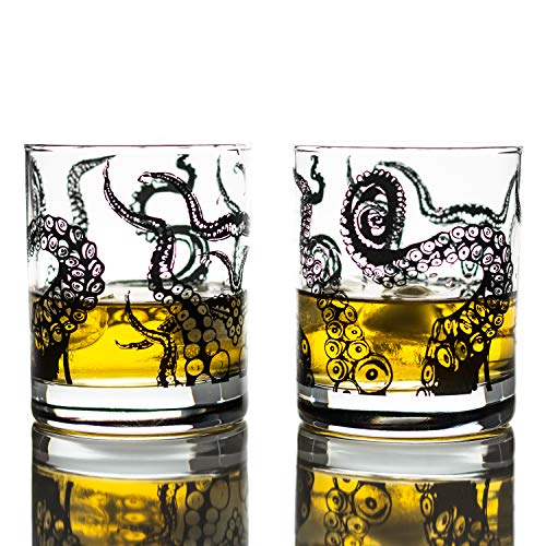 Kraken Glasses - Greenline Goods Whiskey Glasses - 10