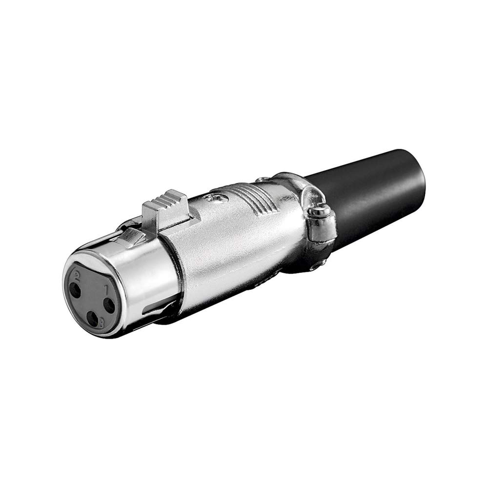 Goobay 11959 Microphone Jack with Gold Plated Contact, 3 Pin