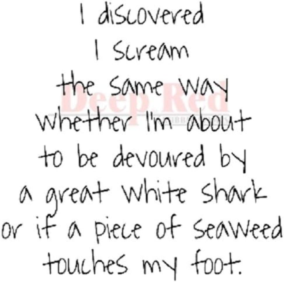 ShopForAllYou Stamping & Embossing Rubber Cling Stamp Seaweed or Shark Attack, I Scream Same Way