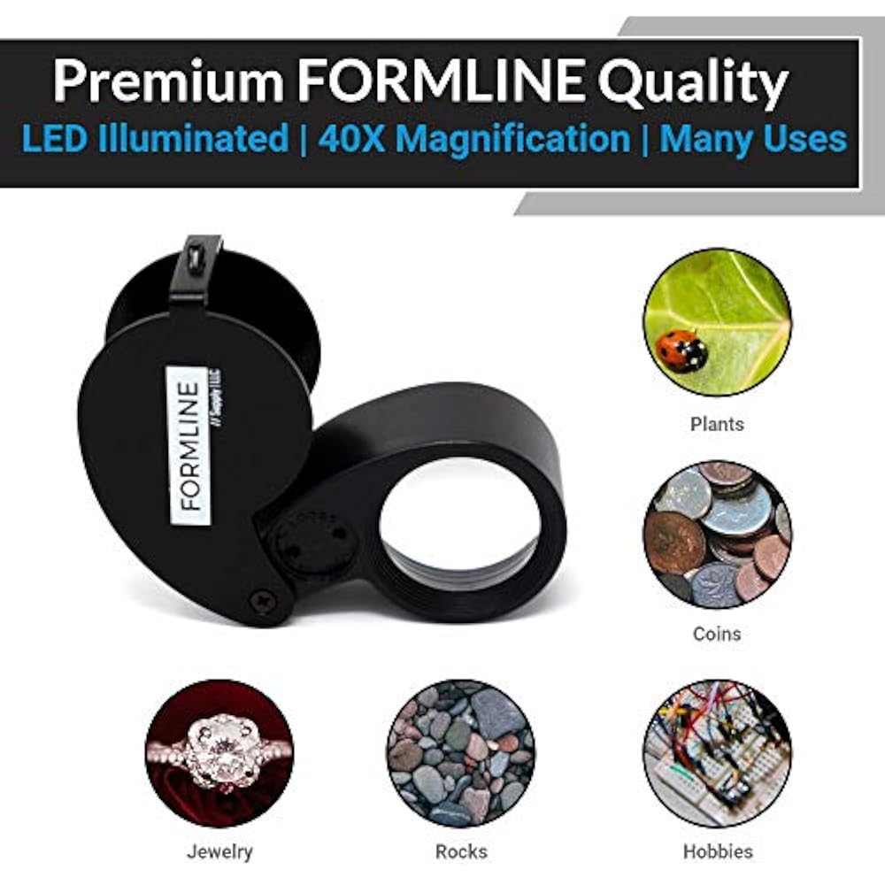 40X LED Illuminated Jewelers Loupe/Trichome Scope Magnifier Good
