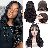 Healthair Lace Front Wigs Human Hair Body Wave Lace Front Human Hair Wigs Pre Plucked 4X4 Closure Lace Front Wigs with Baby Hairs (24 inch)