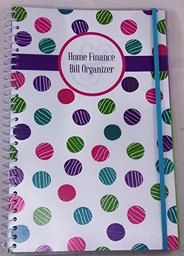Home Finance & Bill Organizer with Pockets (Pinstriped Polka Dots)