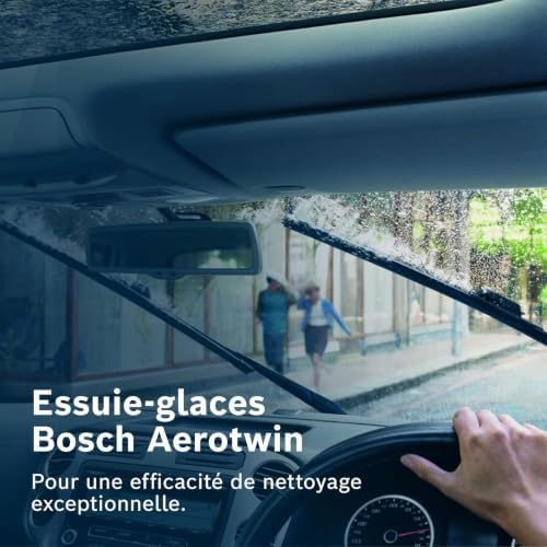 Aerotwin Aerotwin eAR 601 S - Jeu de 2 Balais d'essuie-glaces de Remplacement Avant - Livrés avec Adaptateur Pré-assemblé - 600 mm / 400 mm - Boîte réduite pour moins de déchets