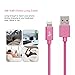 LP 3m/10ft Lightning Cable, Apple MFI Certified Connectors, Long Lightning to USB Cable Lightning Sync Charger Cable for iPhone 7/7 Plus/6s/Plus/6/5s, iPad Air 2/mini 4/mini 3, iPod Nano/Touch-Pink