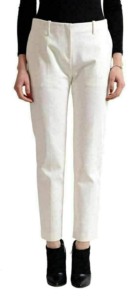 high waisted white cropped pants