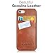 KAVAJ iPhone SE/5S/5 Case Cover Leather Tokyo Cognac Brown - Genuine Leather Back Cover with Business Card Holder. Slim Fit Back Cover As Premium Accessory for Apple iPhone Doubles As A Wallet