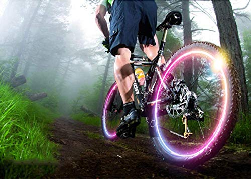 Meethome 4 PCS LED Wheel Lights - Car Bike Wheel Tire Tyre Valve Dust Cap, Motion Activated, Spoke Flash Lights Car Valve Stems & Caps Accessories, Safety, Waterproof