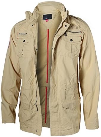 Xzavier Men's Lightweight Zip up Hooded Cargo Military Jacket - Slim FIT