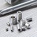 TecUnite 330 Pieces 304 Stainless Steel M3/4/5/6/8 Hex Allen Head Socket Set Screw Assortment Kit with Plastic Box