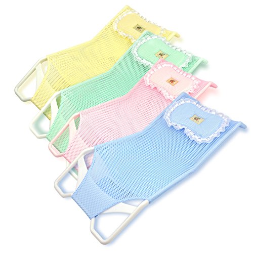 Baby Bathtub Seat Support Sling Hammock Net for Baby Bathe (Pink) - Thumbnail 2