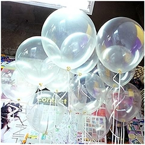 Douqu Special Colors 10'' Party Balloons Latex Balloons 100pcs/pack (CLEAR)