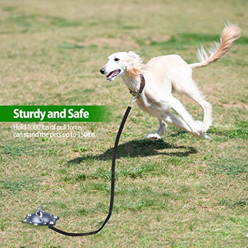 HQQNUO Dog Tie Out Stake, 360 Swivel Heavy Duty Dog Anchor with 30ft