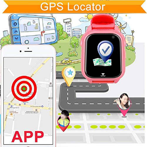 [SIM Card Included] Kids Smart Watch Phone for Girls Boys, Waterproof IP68 GPS Locator SOS Wrist Smartwatch Sport Watch Game Camera Anti-Lost Alarm Clock Learning Toys Swim Run Outdoor (Pink) - Thumbnail 2