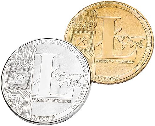 Litecoin Coin 2pc Gold Plated and Silver Commemorative Round Collectors Medallion (Gold&amp;Silver)