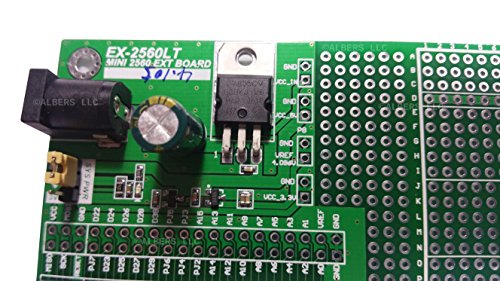 [initeq] Arduino Mega 2560 Compatible Mega2560-CORE Mini Development Board with USB-Serial TTL Programming / Power Cable and Prototype Board with Precision Voltage Reference