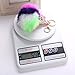 HXINFU Real Rabbit Fur Pom Pom Ball Keychain Fox Head Fluffy Ball Keychain