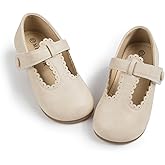Meckior Toddler Little Girl Mary Jane Dress Shoes Ballet Flats for Girl Party School Shoes Bowknot Princess Shoes