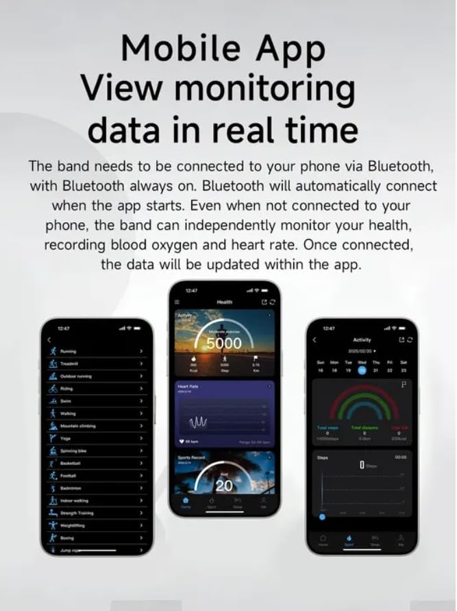 RizqMart Smart Fitness Tracker Watch for Men & Women, 24/7 Heart Rate & Sleep Monitor, 27 Sports Modes, 10-Day Battery, Waterproof Activity Tracker for Android