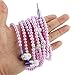 Ranipobo Luxury Bling Diamond Pearl Necklace Chain Earphone Stereo Earphone With Mic For Smart Phone/iphone 3.5mm Plug (Purple)