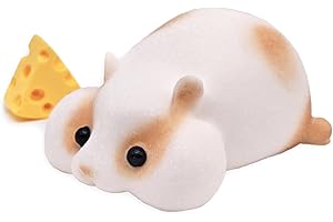 Hamster Flocking Cute Squishy Silicone Toys Handmade Tabasquishy Stress Relief Plaything Perfect for Birthday Gifts