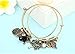 HONGYE 1 Set 2 Pcs Tree of Life Leaves Feather Rhinestone Pendant Bangle Bracelet