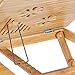 SONGMICS 100% Bamboo Adjustable Laptop Desk/Table Breakfast Serving Bed Tray w' Tilting Top Drawer ULLD002