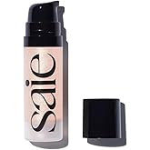 Saie Mini Glowy Super Gel - Hydrating Makeup Primer and Illuminating Glow Serum Enriched with Vitamin C and Squalane Oil - All-Over Liquid Highlighter Makeup for Instant Glass Skin - Roseglow (0.5 oz)