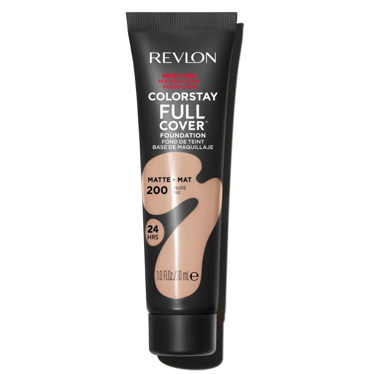 Revlon ColorStay Full Cover Longwear Matte Foundation, Heat & Sweat Resistant Lightweight Face Makeup, Nude (200), 30ml