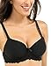 Gratlin Women's Slightly Lined Underwire Full Cup Support Maternity Nursing Bra Black 36DD