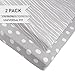 Pack n Play Sheet | Mini Crib Sheet Set 2 Pack Grey and White Abstract Stripes and Dots by Ely's & Co