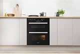 Indesit Aria Electric Built Under Double Oven Black AA Energy Fanned Digital view 3