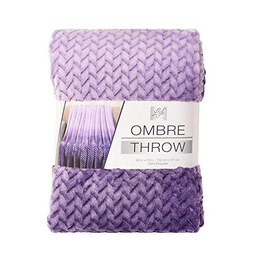 Life Comfort Throw Blanket Purple 60 by 70 inches Super