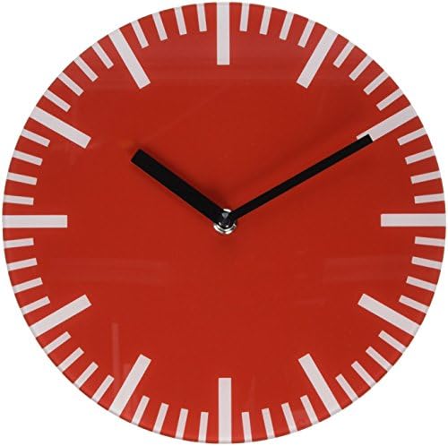 Refelx Non-Ticking Silent Acrylic Wall Clock, Small, Color, Red