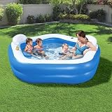 Bestway Family Paddling Pool with Built-In Seats 2.13m x 2.07m x 69cm view 2