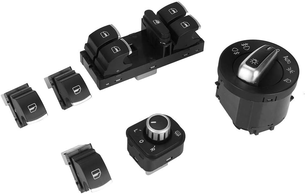 Manopola Specchietto Retrovisore Per Audi A3 A4 A6 A8 TT - Nero Cromato - Ricambio OEM 4F0959565