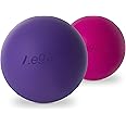 Massage Lacrosse Balls for Myofascial Release,Yoga Deep Tissue Massage,Trigger Point Therapy and Foot Plantar Fasciitis,Muscle Soreness Massager Ball (2Pack, Rose Red and Purple)