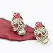 ShungHO Chic Women Earring Stud Skull Rose Rhinestones Nail Jewelry
