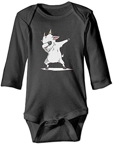 Yardenrt Funny Dabbing Goat Pet Unisex Baby Long Sleeve Onesies Bodysuits 6 M