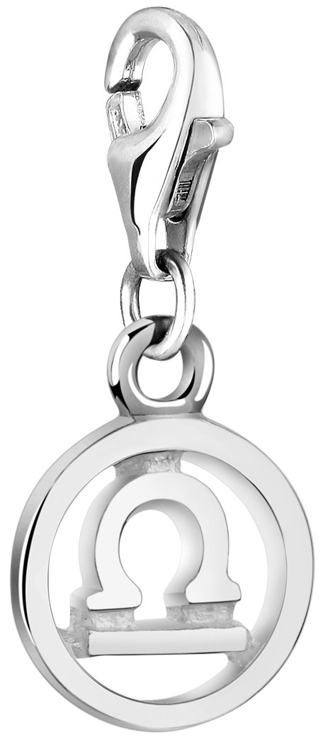 Nenalina Charm Libra Zodiac Pendant, for All Brands of Charm Bracelets and Necklaces, Made of 925 Sterling Silver 713299-000