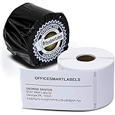 OfficeSmartLabels 2-5/16 x 4 inch Shipping Labels, Compatible with 30256 Labels (12 Rolls / 300 per Roll)