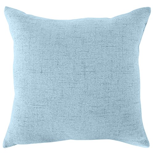 Linen Pillow Covers 18 x 18 Inch Sets of 2 sky blue Decorative Square Throw Pillow Cover Cushion Case Sofa Durable Modern Stylish Linen sky blue Throw Cushion Covers Hidden Zipper - Thumbnail 3